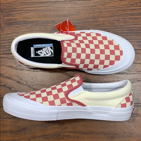 VANS SLIP-ON PRO CHECKERBOARD Mineral Red MEN’S - Picture 9 of 16